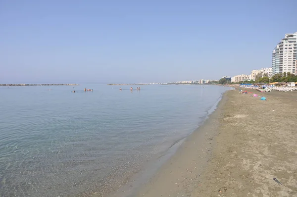 Pięknej Plaży Limassol Cyprze — Zdjęcie stockowe