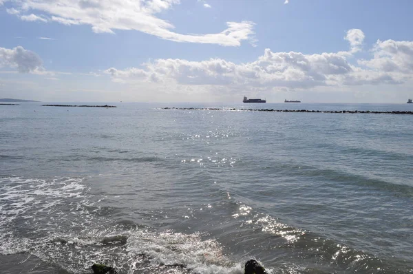 Den Vakre Limassol Stranden Kypros – stockfoto