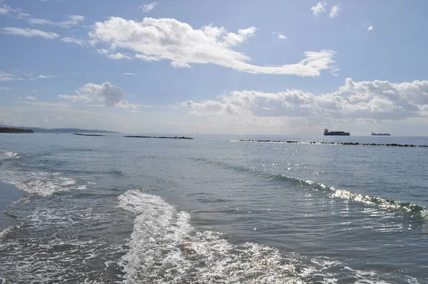 Den Vackra Stranden Limassol Cypern — Stockfoto