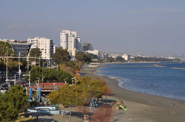 Den Vackra Stranden Limassol Cypern — Stockfoto