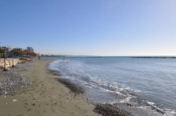 Der Schöne Limassol Strand Zypern — Stockfoto