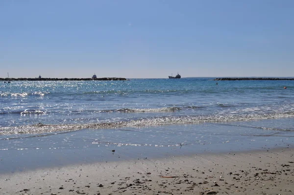 Der Schöne Limassol Strand Zypern — Stockfoto