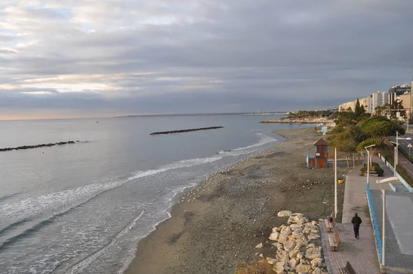 Kıbrıs Güzel Limasol Beach — Stok fotoğraf