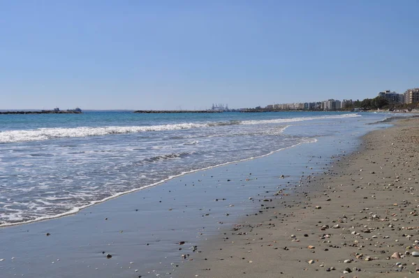 Der Schöne Limassol Strand Zypern — Stockfoto