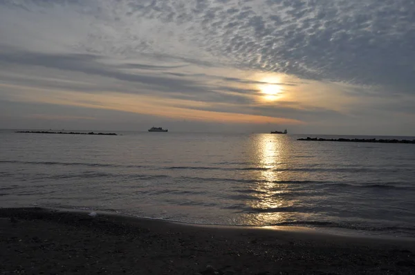 Der Schöne Limassol Strand Zypern — Stockfoto