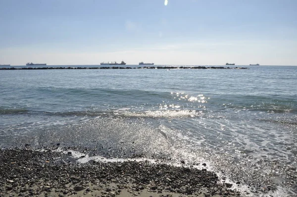 Hermosa Playa Limassol Chipre — Foto de Stock