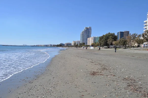 Den Vackra Stranden Limassol Cypern — Stockfoto