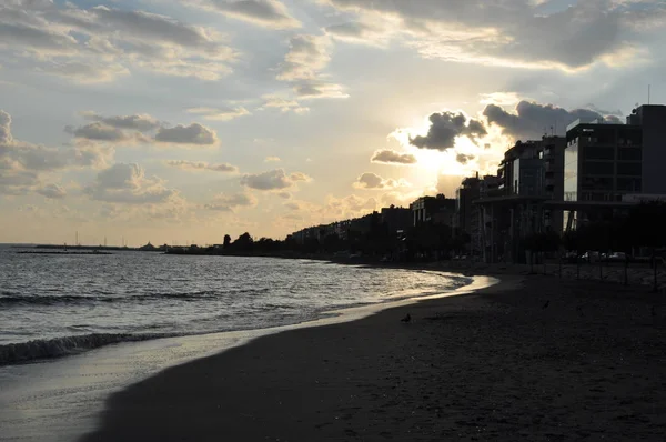 Der Schöne Limassol Strand Zypern — Stockfoto