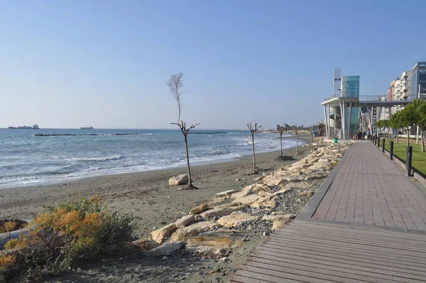 Den Vackra Stranden Limassol Cypern — Stockfoto