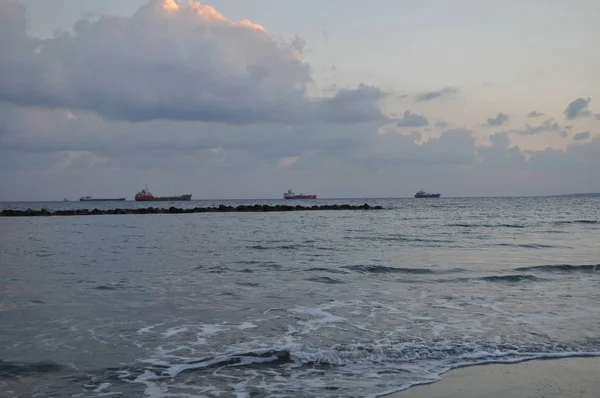 Der Schöne Limassol Strand Zypern — Stockfoto