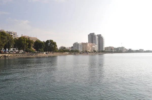 Pięknej Plaży Limassol Cyprze — Zdjęcie stockowe