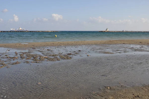Bela Praia Limassol Chipre — Fotografia de Stock