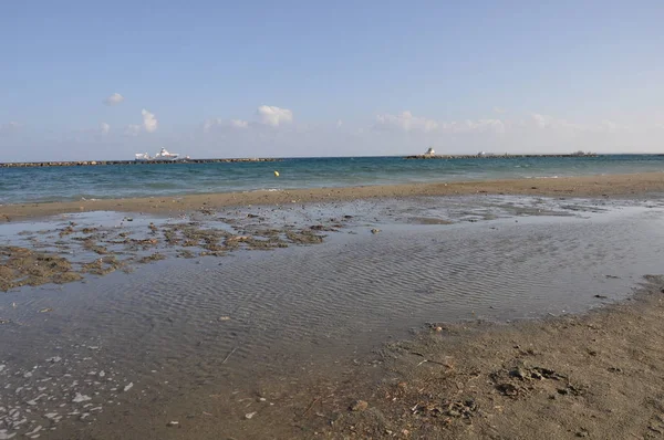 Der Schöne Limassol Strand Zypern — Stockfoto