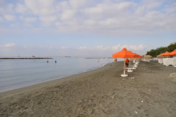 Den Vackra Stranden Limassol Cypern — Stockfoto