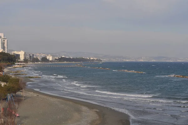 Der Schöne Limassol Strand Zypern — Stockfoto