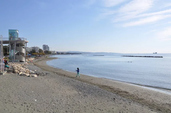 Bela Praia Limassol Chipre — Fotografia de Stock