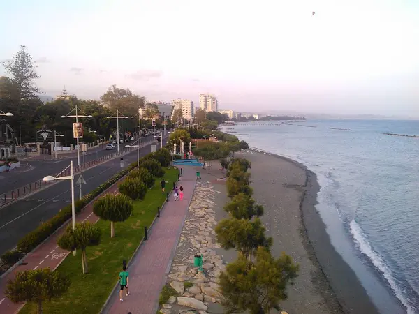 Kıbrıs Güzel Limasol Beach — Stok fotoğraf