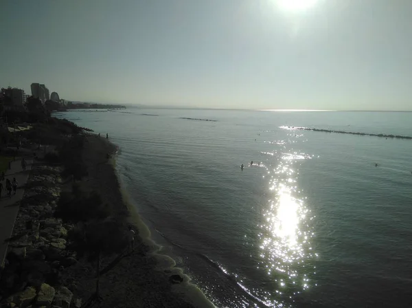 Der Schöne Limassol Strand Zypern — Stockfoto