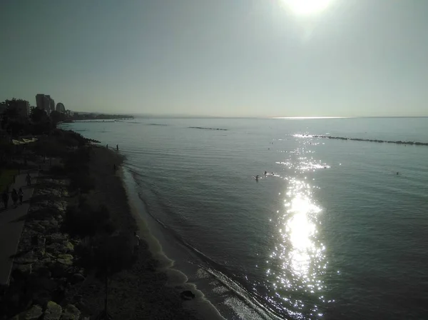 Der Schöne Limassol Strand Zypern — Stockfoto