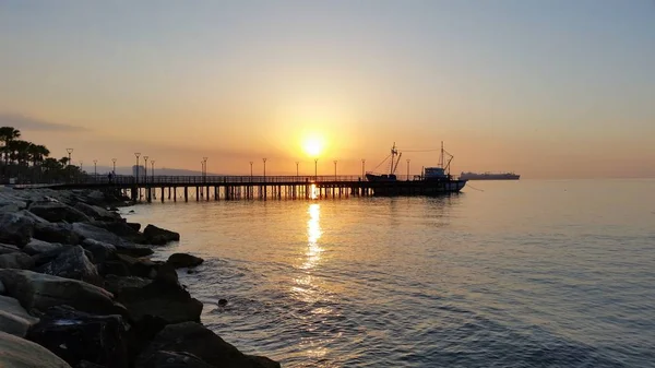 Die Schönen Limassol Molos Zypern — Stockfoto