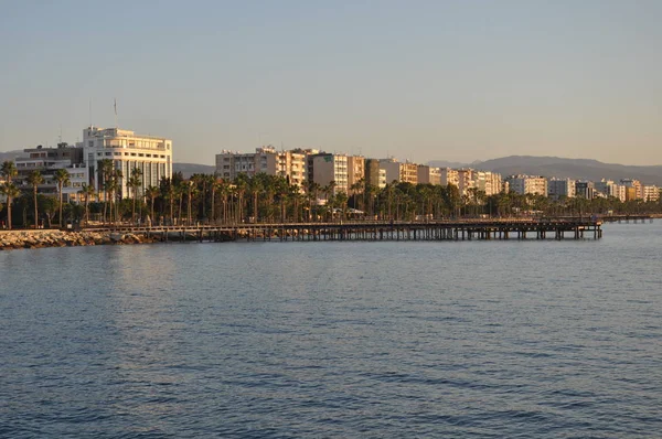 Piękny Limassol Molos Cyprze — Zdjęcie stockowe