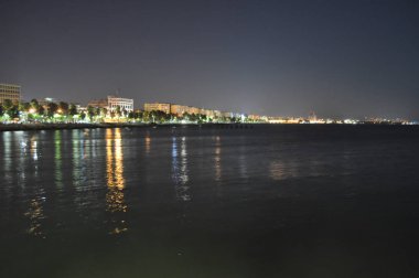 Kıbrıs 'ta Limasol Molos güzel bir gece