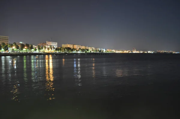 Прекрасная Ночь Лимассоле Молош Кипре — стоковое фото