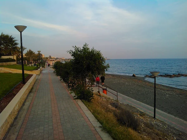 美丽的阿马苏斯海滩利马索尔在塞浦路斯 — 图库照片