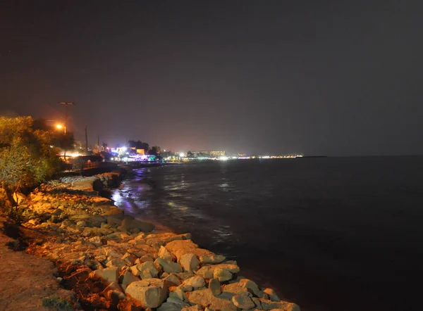 Prachtige Nacht Amathus Beach Limassol Cyprus — Stockfoto