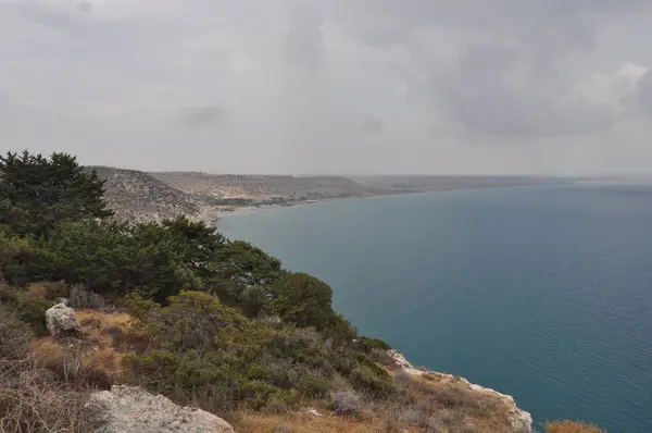 Την Όμορφη Άγιος Ερμογένης Παραλία Λεμεσού Στην Κύπρο — Φωτογραφία Αρχείου