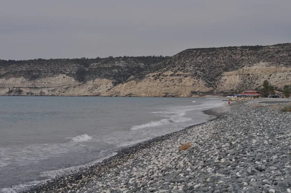 Der Schöne Strand Agios Ermogenis Limassol Auf Zypern — Stockfoto