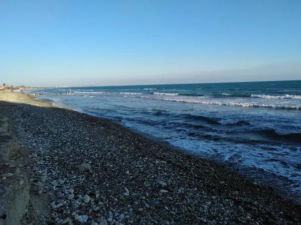 Kaunis Agios Ermogenis Beach Limassol Kyproksella — kuvapankkivalokuva