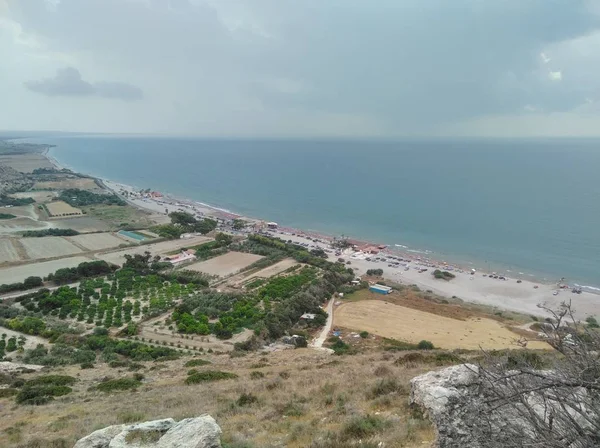 Bellissima Spiaggia Agios Ermogenis Limassol Cipro — Foto Stock
