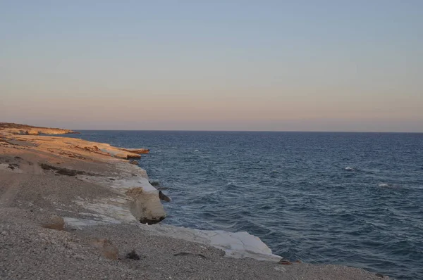 Nádherná Pláž Agios Jorjos Alamanu Beach Limassol Kypru — Stock fotografie