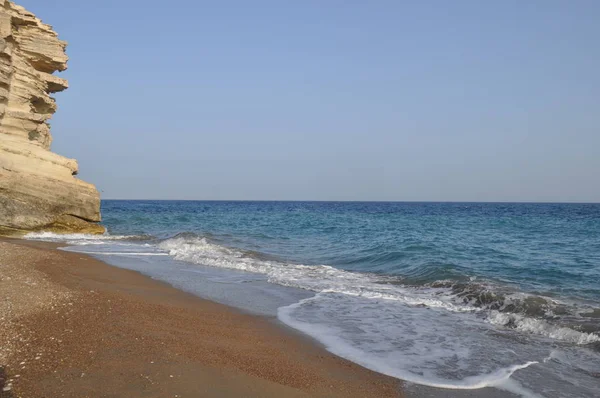 Την Όμορφη Ορυκτά Παραλία Λεμεσού Στην Κύπρο — Φωτογραφία Αρχείου