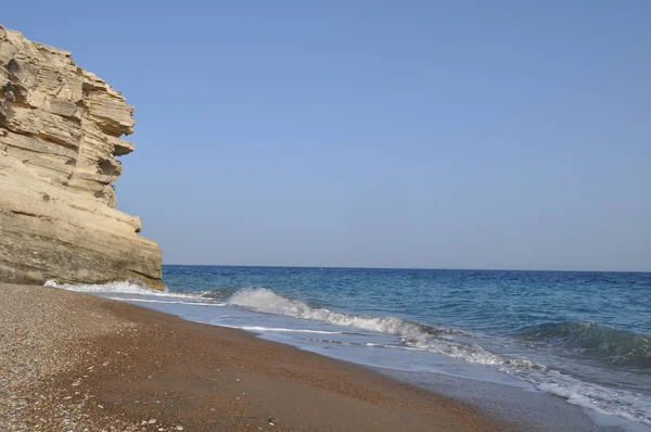 Hermosa Playa Fósil Limassol Chipre — Foto de Stock