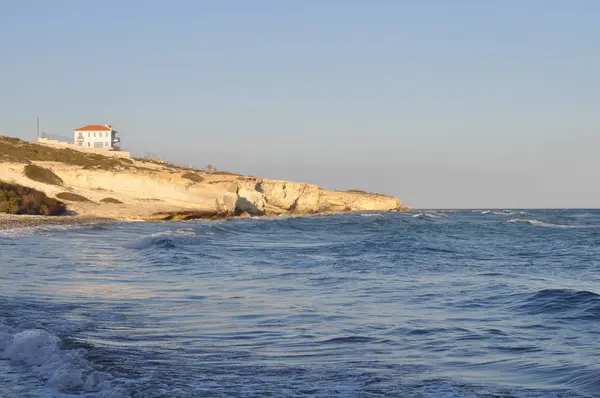 Piękna Plaża Agios Georgios Alamanou Limassol Cyprze — Zdjęcie stockowe