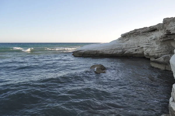 Bellissima Spiaggia Agios Georgios Alamanou Limassol Cipro — Foto Stock