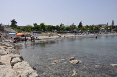  Kıbrıs 'ta güzel Governor 's Beach Limassol