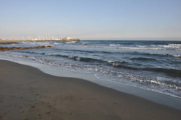 Der Schöne Strand Von Raphael Limassol Auf Zypern — Stockfoto