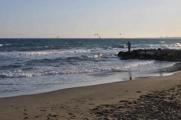 Piękny Raphael Beach Limassol Cyprze — Zdjęcie stockowe