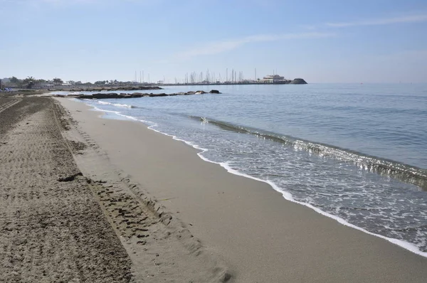 Der Schöne Strand Von Raphael Limassol Auf Zypern — Stockfoto