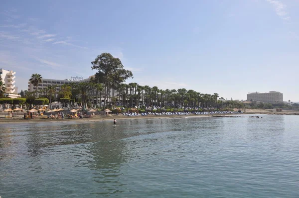 Hermosa Playa San Rafael Limassol Chipre — Foto de Stock