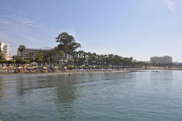 Den Vackra Raphael Stranden Limassol Cypern — Stockfoto