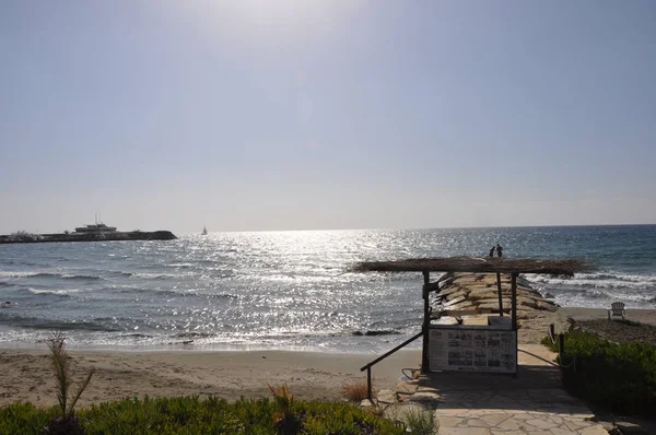 Piękny Raphael Beach Limassol Cyprze — Zdjęcie stockowe