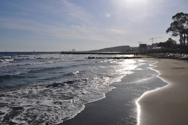 Bellissima Spiaggia Raphael Limassol Cipro — Foto Stock