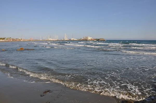 Piękny Raphael Beach Limassol Cyprze — Zdjęcie stockowe