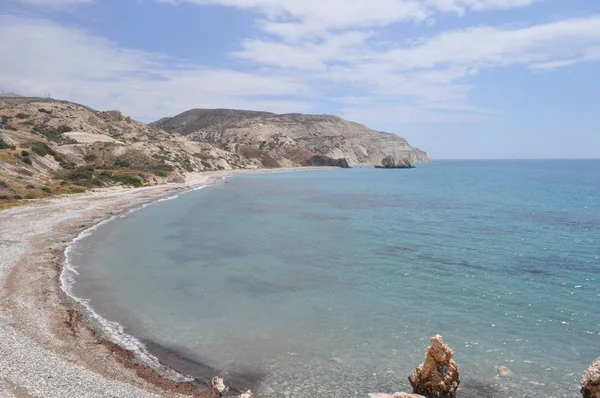 Hermosa Petra Tou Romiou Beach Pafos Chipre —  Fotos de Stock