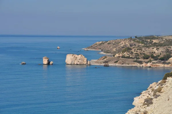 Krásná Petra Tou Romiou Beach Pafos Kypru — Stock fotografie