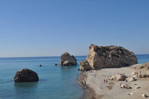 塞浦路斯美丽的佩特拉头 Romiou 海滩帕福斯 — 图库照片